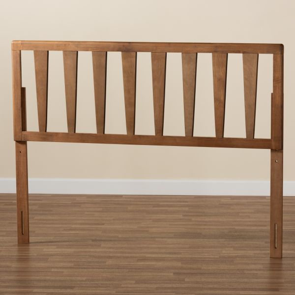 Duncan Modern and Contemporary Ash Walnut Finished Wood Queen Size Headboard