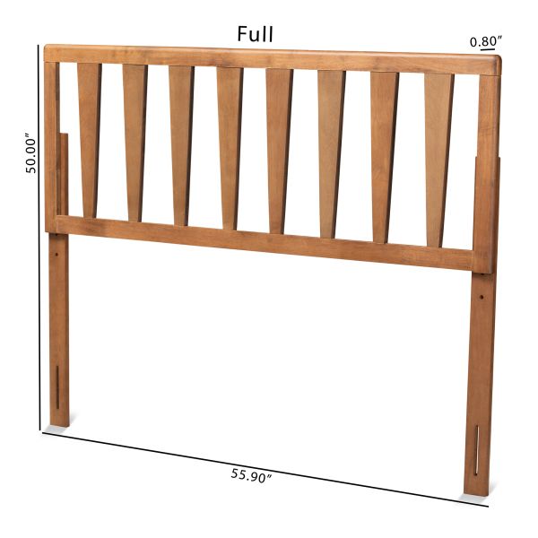 Duncan Modern and Contemporary Ash Walnut Finished Wood King Size Headboard