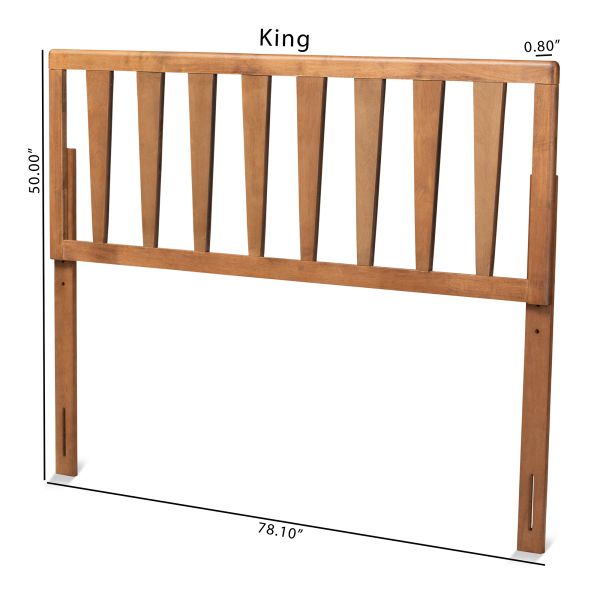 Duncan Modern and Contemporary Ash Walnut Finished Wood Full Size Headboard