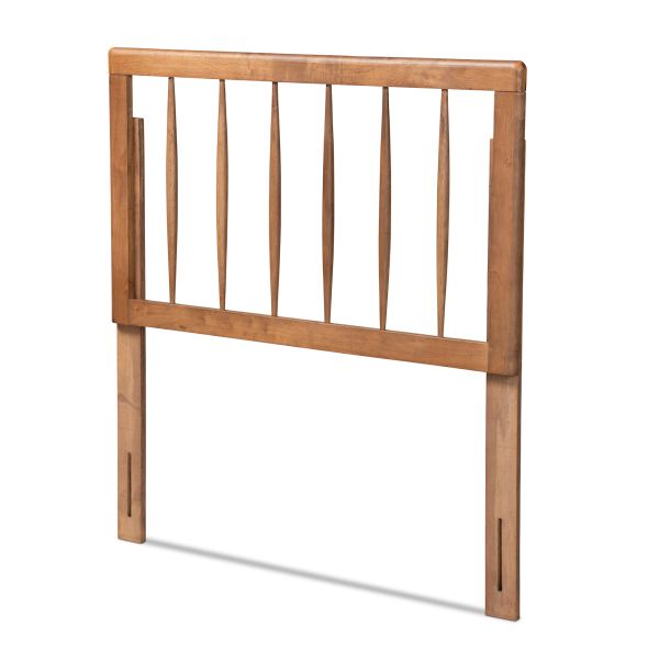 Valin Modern and Contemporary Ash Walnut Finished Wood Twin Size Headboard