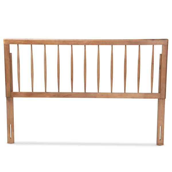 Valin Modern and Contemporary Ash Walnut Finished Wood Queen Size Headboard