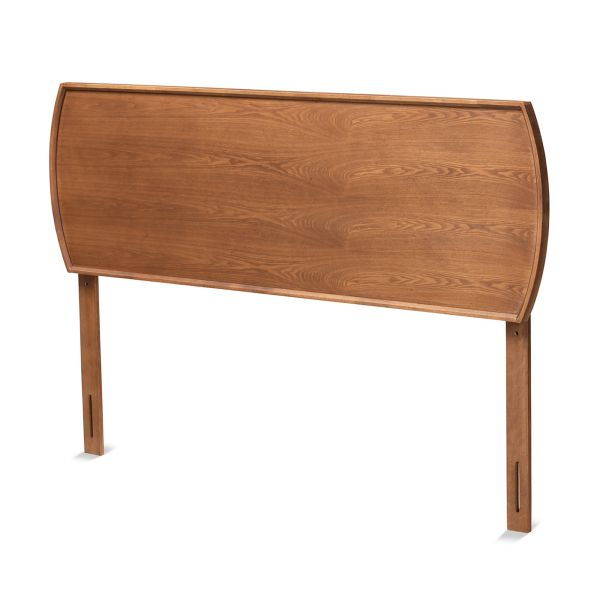 Laurien Mid-Century Modern Ash Walnut Finished Wood King Size Headboard