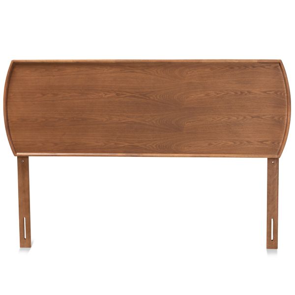 Laurien Mid-Century Modern Ash Walnut Finished Wood King Size Headboard