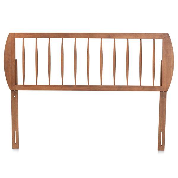 Norman Modern and Contemporary Transitional Ash Walnut Finished Wood King Size Headboard