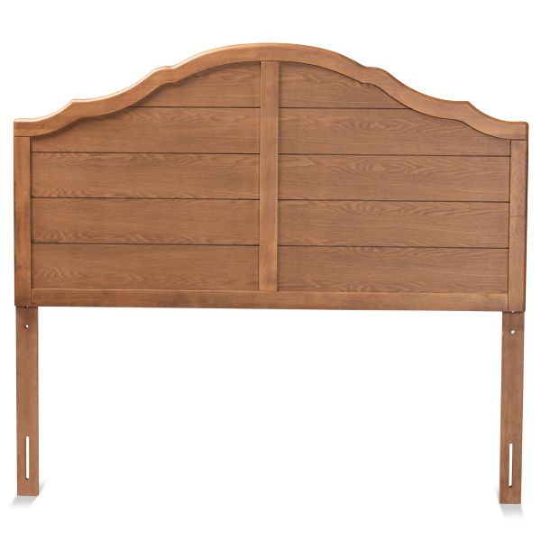 Clive Vintage Traditional Farmhouse Ash Walnut Finished Wood Full Size Headboard