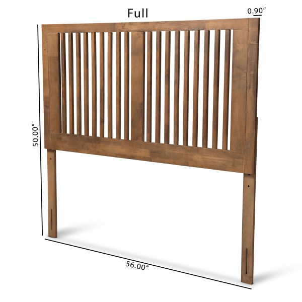 Harena Modern and Contemporary Transitional Ash Walnut Finished Wood King Size Headboard