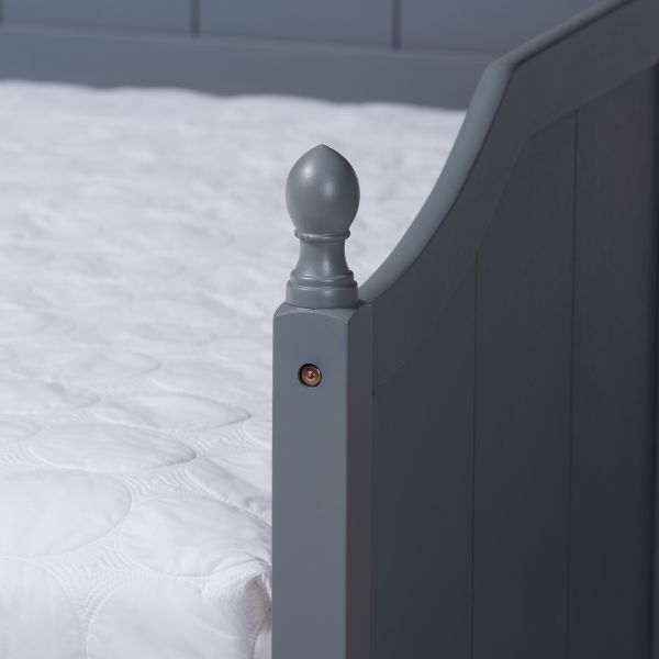 Millie Cottage Farmhouse Grey Finished Wood Full Size Daybed with Trundle