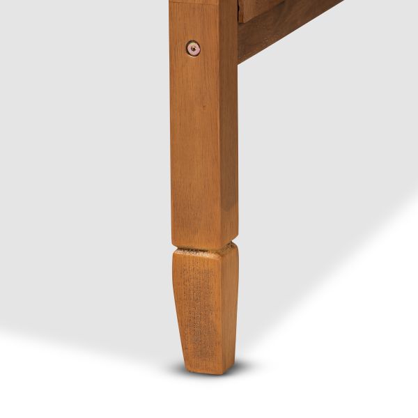 Toveli Vintage French Inspired Ash Walnut Finished Wood and Synthetic Rattan Full Size Daybed