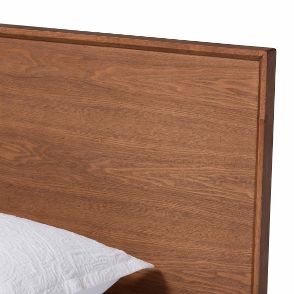 Melora Walnut Brown Finished Wood and Rattan Twin Size 3-Piece Bedroom Set