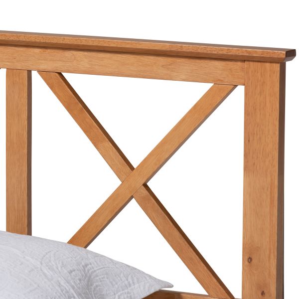 Galvin Modern and Contemporary Brown Finished Wood Twin Size Platform Bed