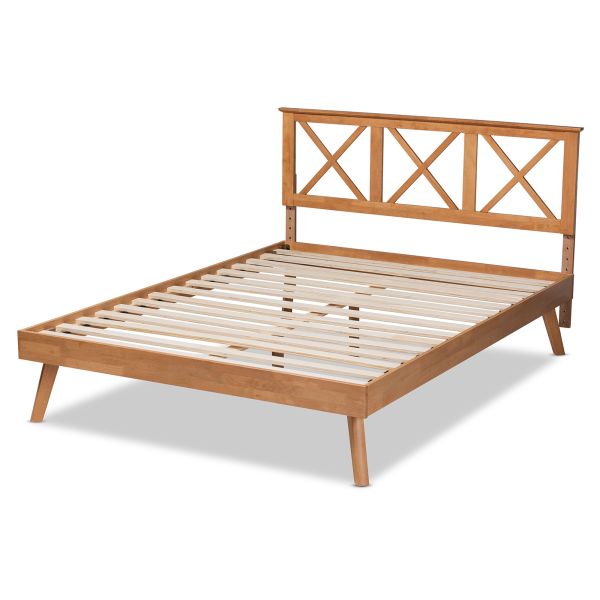 Galvin Modern and Contemporary Brown Finished Wood Full Size Platform Bed