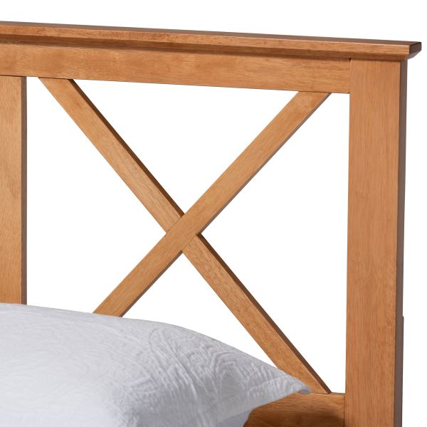 Galvin Modern and Contemporary Brown Finished Wood Full Size Platform Bed