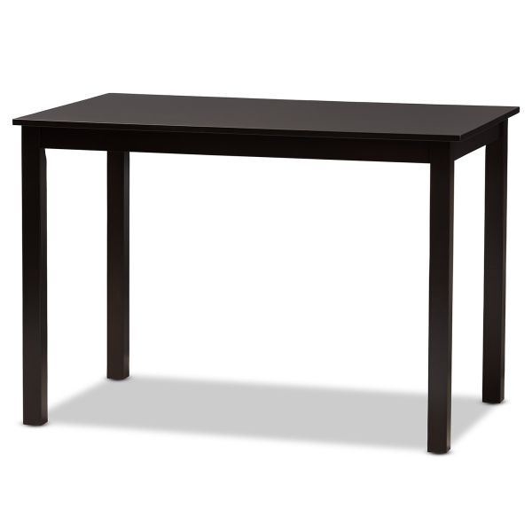Ramiro Modern and Contemporary Sand Fabric Upholstered and Dark Brown Finished Wood 5-Piece Dining Set