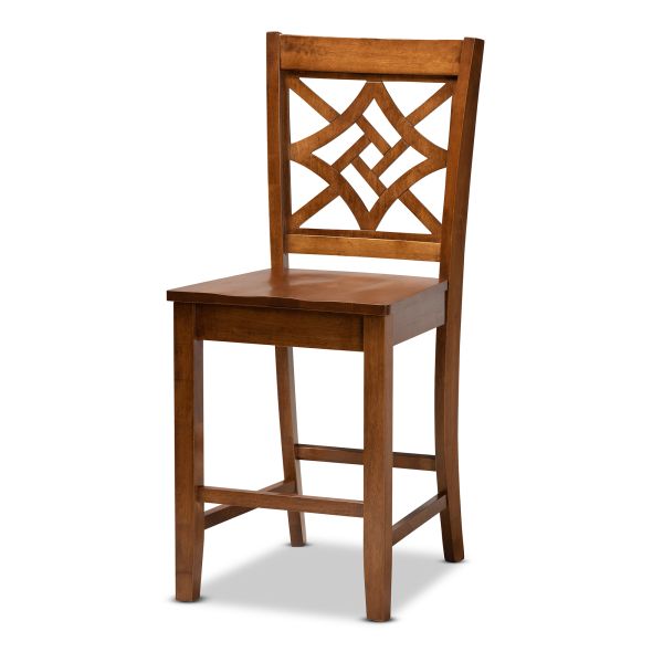 Nicolette Modern and Contemporary Walnut Brown Finished Wood 5-Piece Pub Set