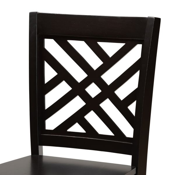 Caron Modern and Contemporary Dark Brown Finished Wood 5-Piece Pub Set