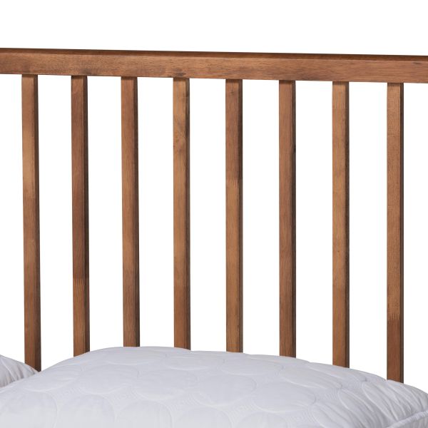 Neilan Modern and Contemporary Walnut Brown Finished Wood Queen Size Platform Bed
