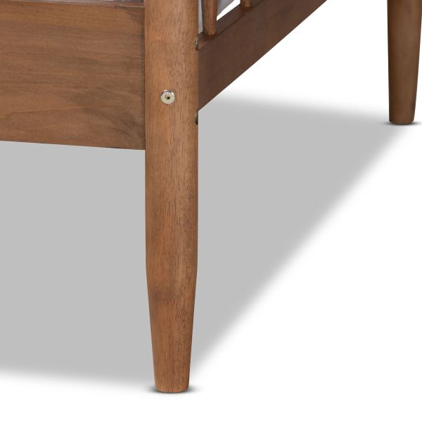 Parson Classic Mid-Century Modern Walnut Brown Finished Wood Twin Size Daybed