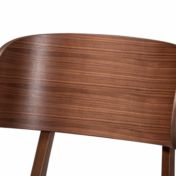 Alston Mid-Century Modern Beige Fabric Upholstered and Walnut Brown Finished Wood 5-Piece Dining Set