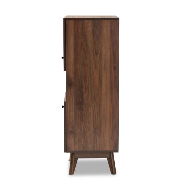 Hartman Mid-Century Modern Walnut Brown Finished Wood Storage Cabinet