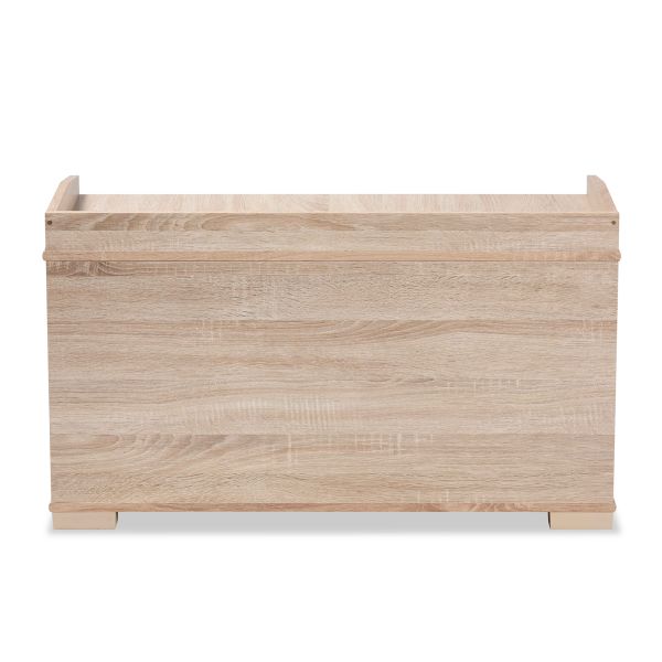 Mariam Modern and Contemporary Oak Finished Wood Cat Litter Box Cover House