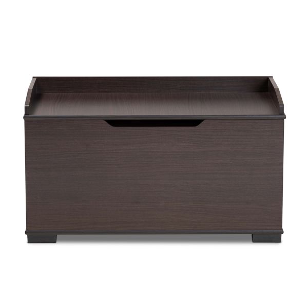 Mariam Modern and Contemporary Dark Brown Finished Wood Cat Litter Box Cover House