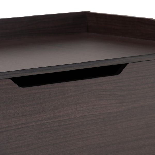 Mariam Modern and Contemporary Dark Brown Finished Wood Cat Litter Box Cover House