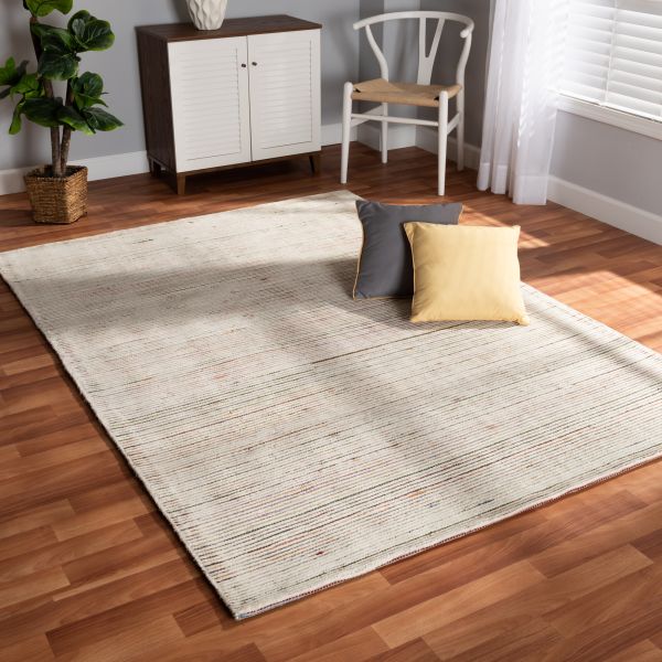 Finsbury Modern and Contemporary Multi-Colored Hand-Tufted Wool Blend Area Rug