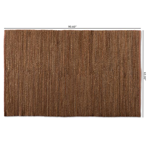 Zaguri Modern and Contemporary Natural Handwoven Leather Blend Area Rug