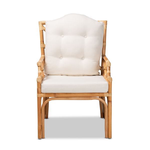 Sonia Modern and Contemporary Natural Finished Rattan Armchair