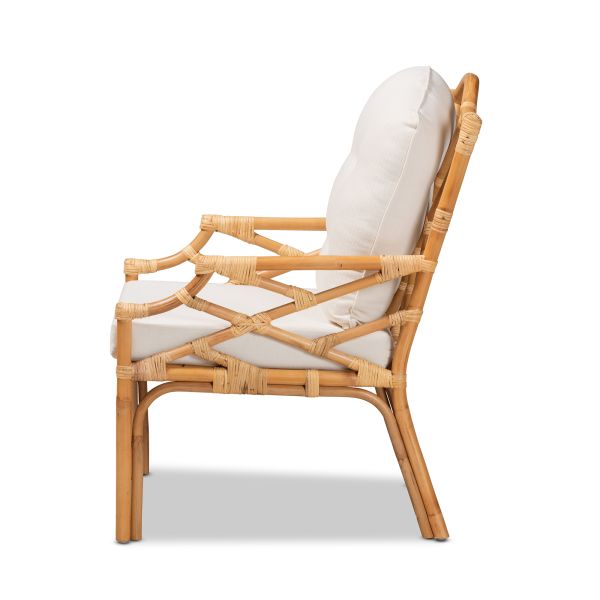 Sonia Modern and Contemporary Natural Finished Rattan Armchair