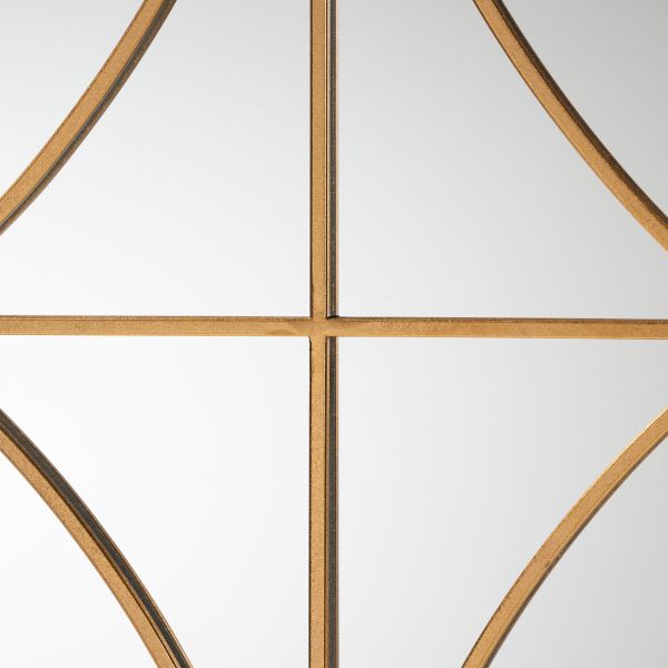 Celerina Modern and Contemporary Gold Finished Metal Accent Wall Mirror