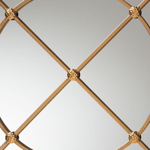 Ohara Modern and Contemporary Gold Finished Metal Accent Wall Mirror