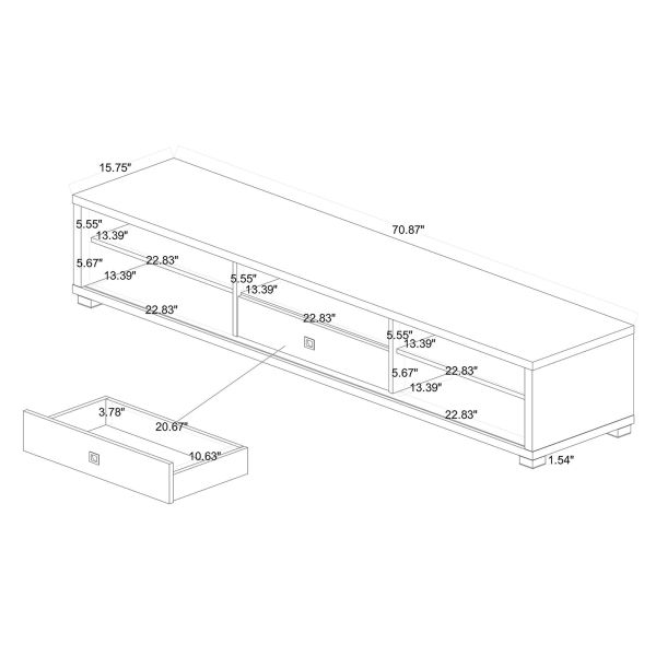 Beasley Modern and Contemporary Oak Brown Finished Wood 1-Drawer TV Stand