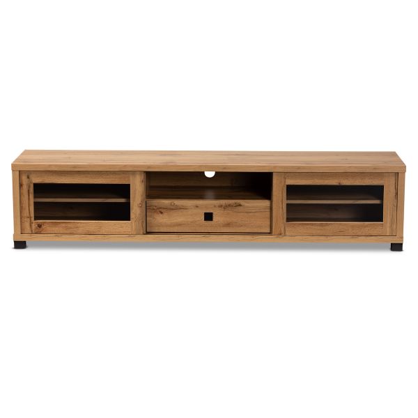 Beasley Modern and Contemporary Oak Brown Finished Wood 1-Drawer TV Stand