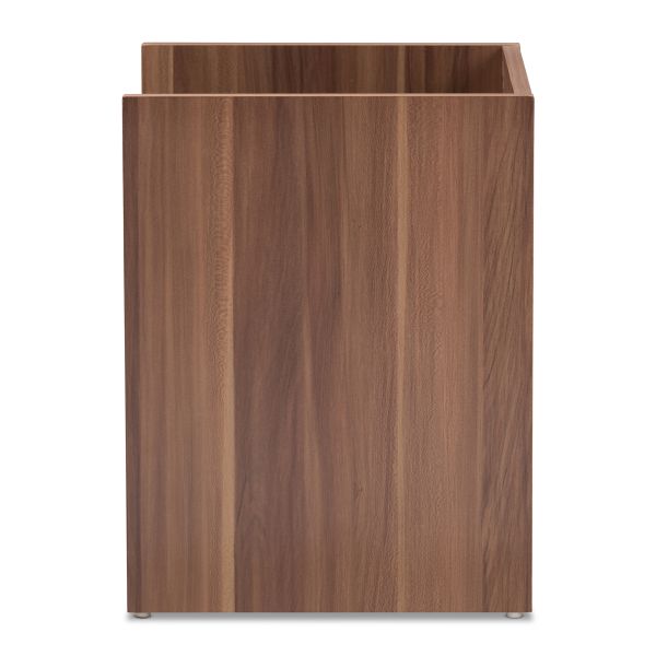 Vanda Modern and Contemporary Two-Tone Walnut and Black Wood 1-Drawer Nightstand