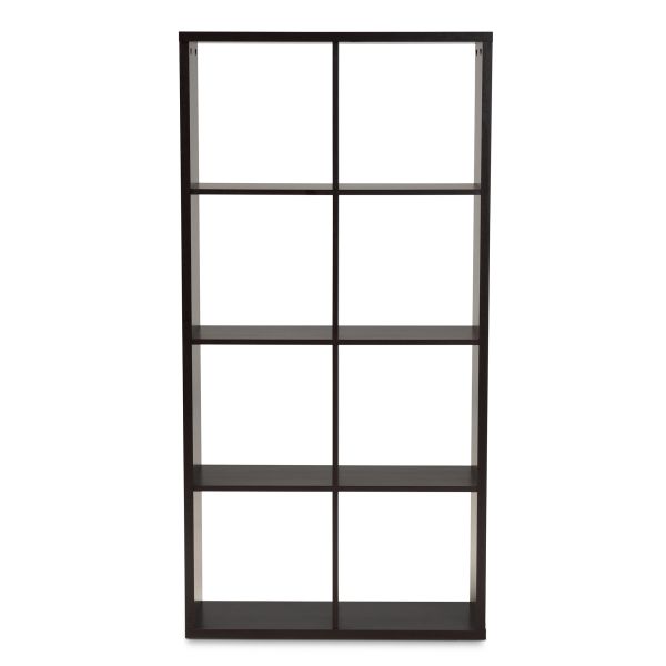 Janne Modern and Contemporary Dark Brown Finished 8-Cube Multipurpose Storage Shelf