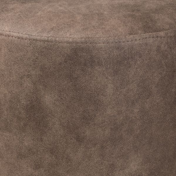 Kira Modern and Contemporary Black with Grey and Brown 2-Piece Nesting Table and Ottoman Set
