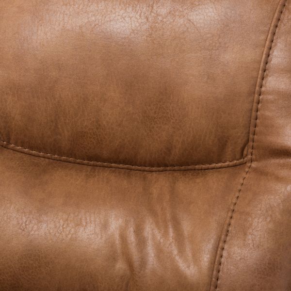 Mistral Modern and Contemporary Light Brown Palomino Suede 6-Piece Sectional with Recliners Corner Lounge Suite 
