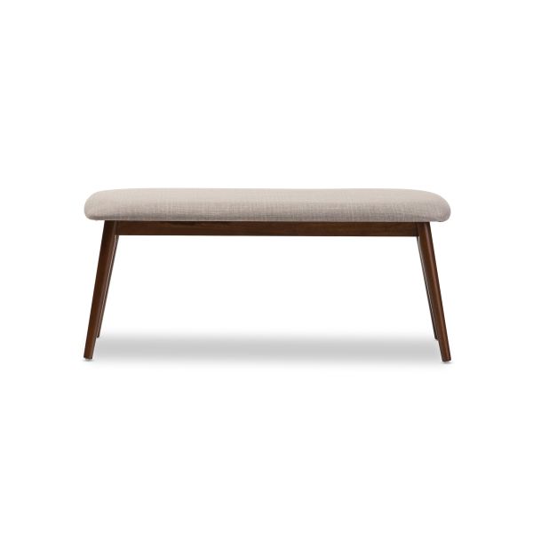 Flora Mid-Century Modern Light Grey Fabric and 
