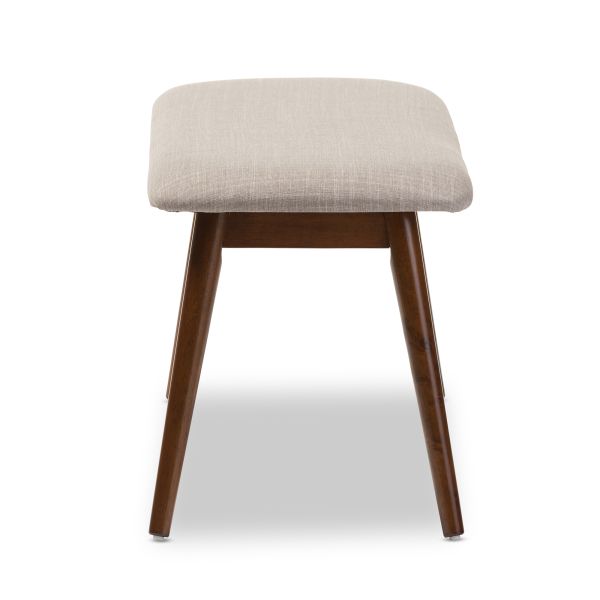 Flora Mid-Century Modern Light Grey Fabric and 