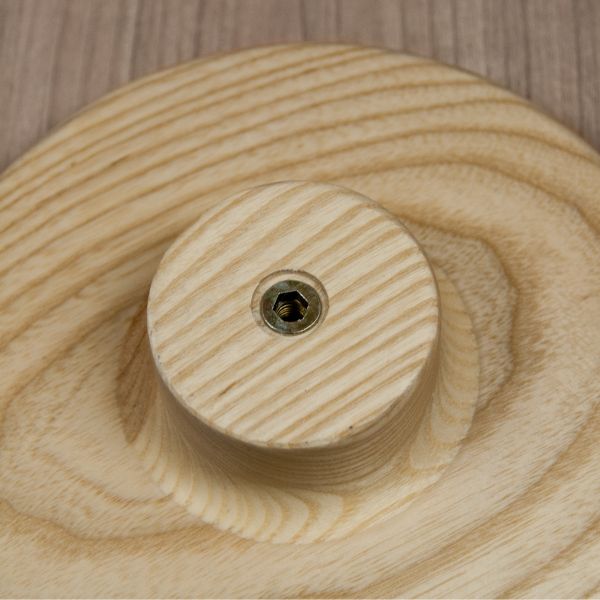 Wall Button Wood Coat Hanger