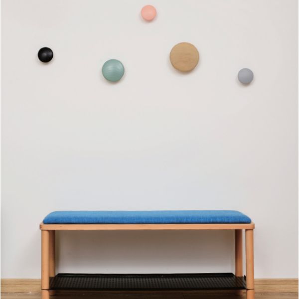 Wall Button Wood Coat Hanger