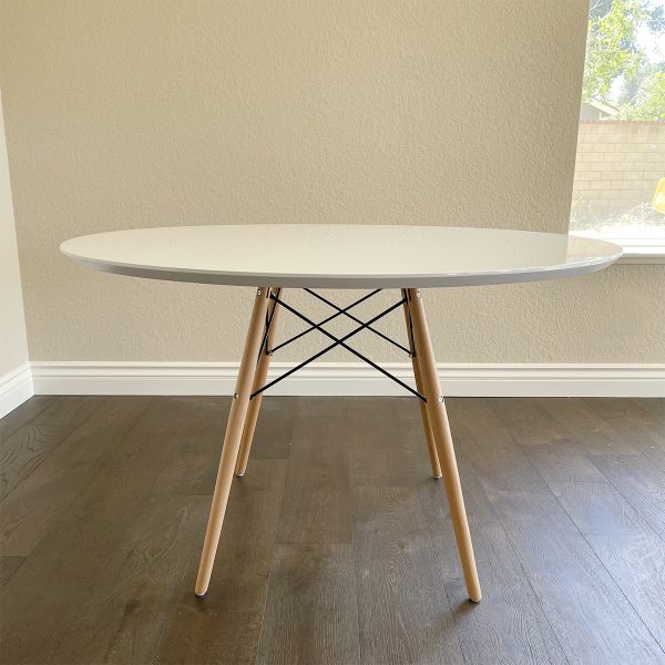 Paris Tower Round Dining Table Wood Leg