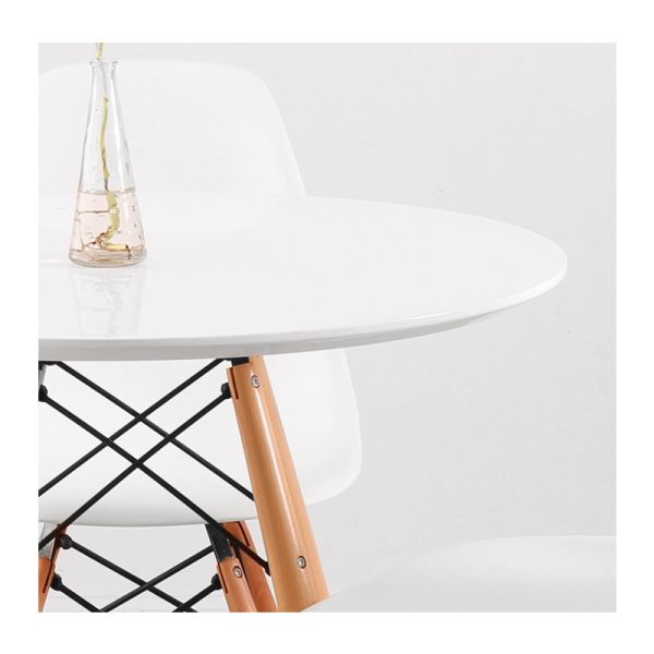 Paris Tower Round Dining Table Wood Leg
