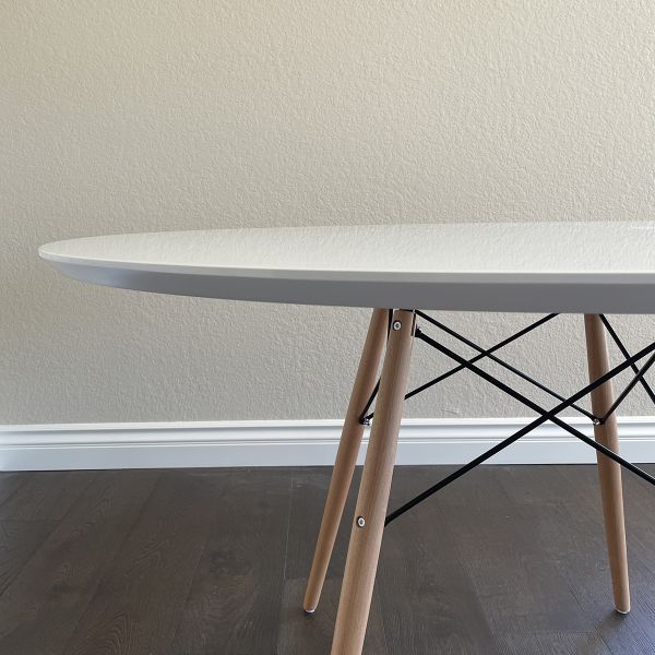 Paris Tower Round Dining Table Wood Leg
